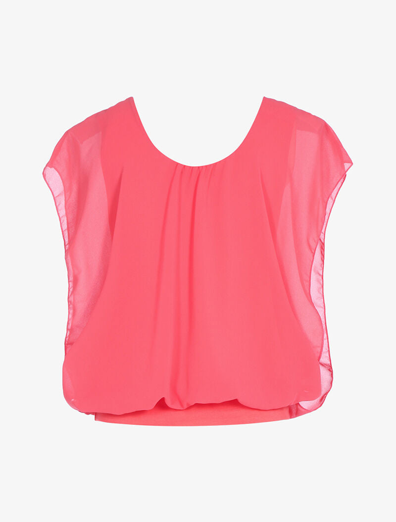 Top ample coupe boule - corail - 2