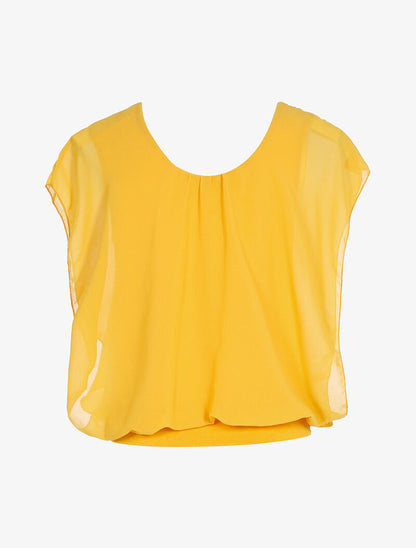 Top ample coupe boule - jaune - 2