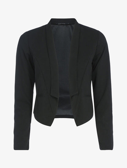 Veste à pans légèrement asymétrique - noir - 1