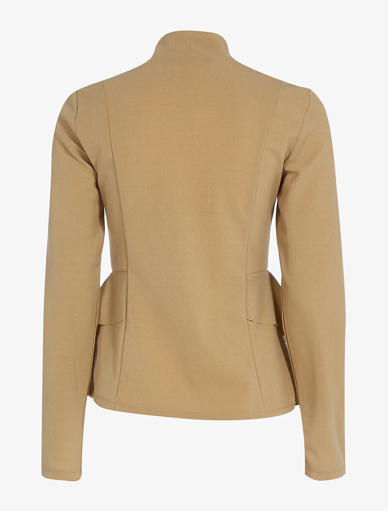 Veste à côtés volantés - camel - 2