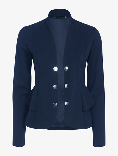 Veste à côtés volantés - marine - 1