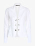 Veste à côtés volantés - blanc - 1