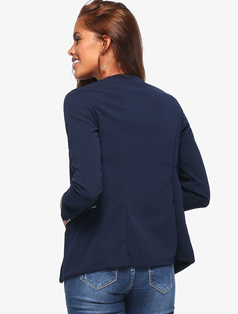 Veste légère coupe droite - bleu nuit - 2