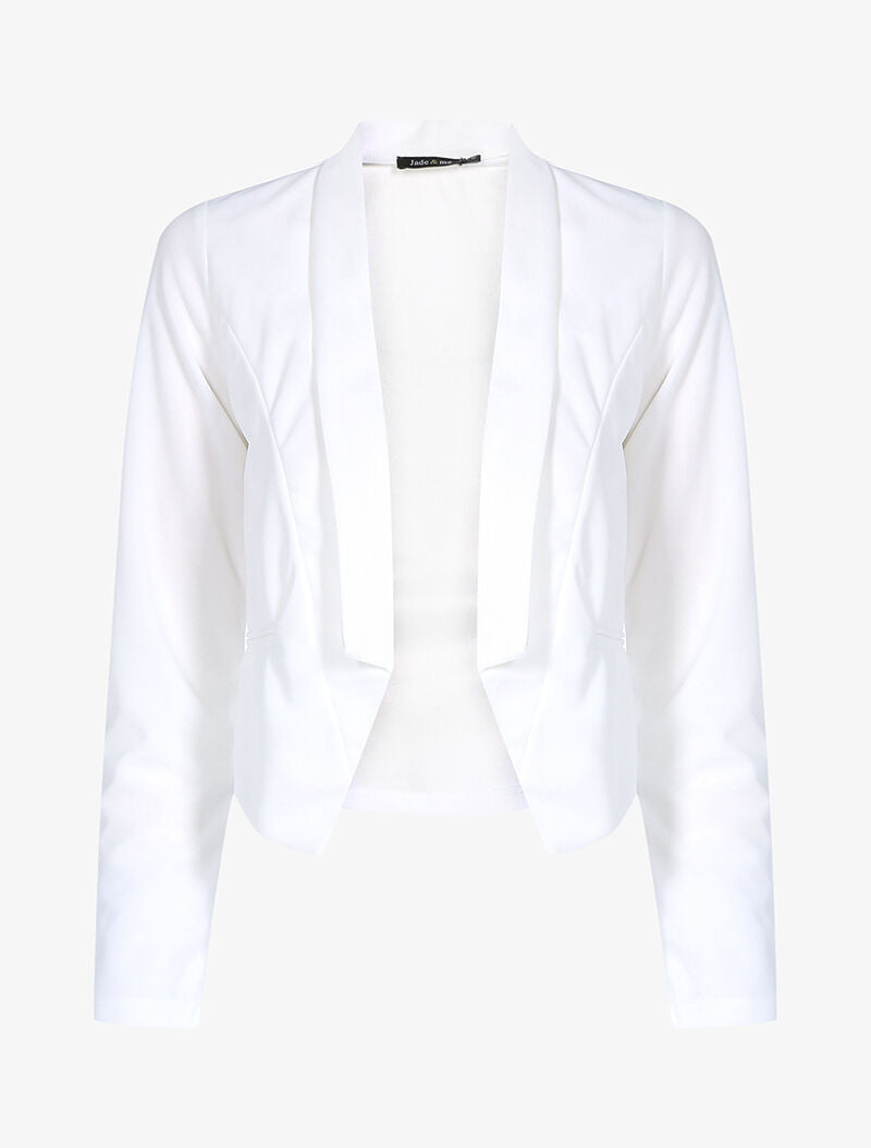 Veste à pans légèrement asymétrique - blanc - 1
