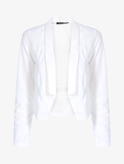 Veste à pans légèrement asymétrique - blanc - 1