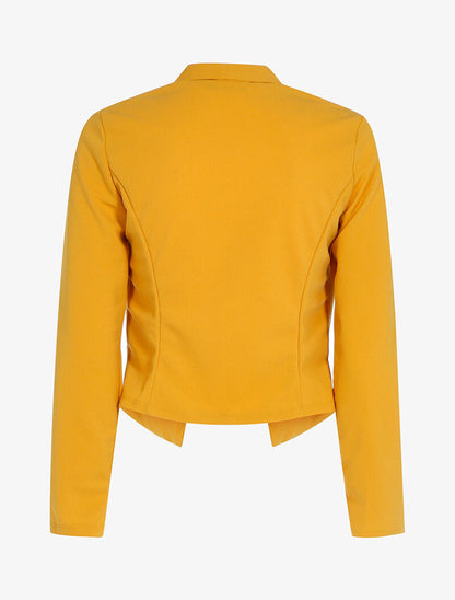 Veste à pans légèrement asymétrique - moutarde - 2