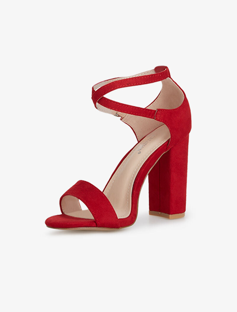 Sandales à bride croisée - rouge - 3