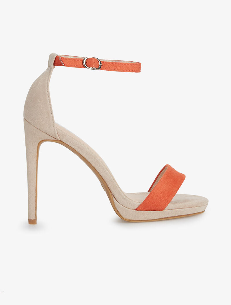 Sandales bicolores - orange/beige - 1