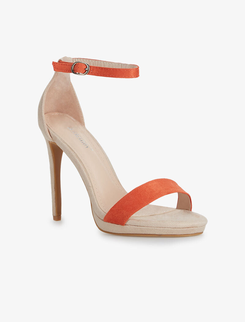 Sandales bicolores - orange/beige - 2