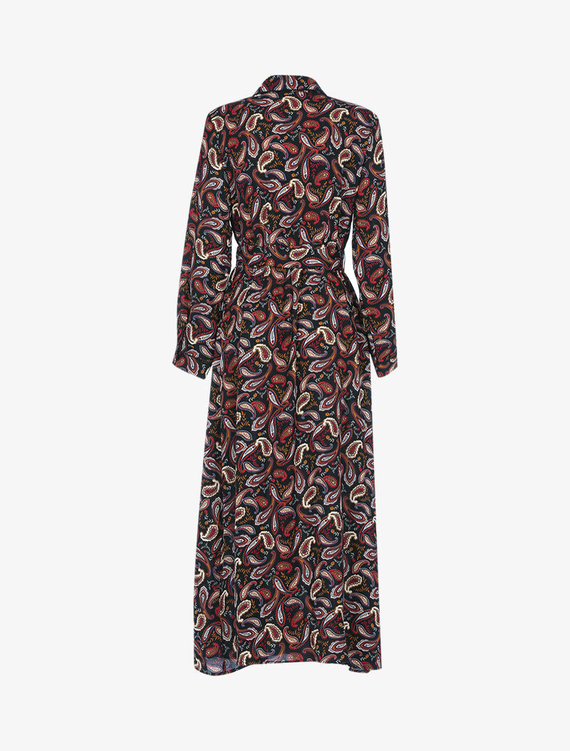 Robe longue à imprimé cachemire - noir - 2