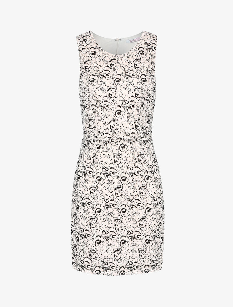 Robe à imprimé baroque effet vieilli - rose - 1