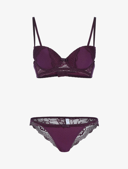 Ensemble bi matière - violet - 3