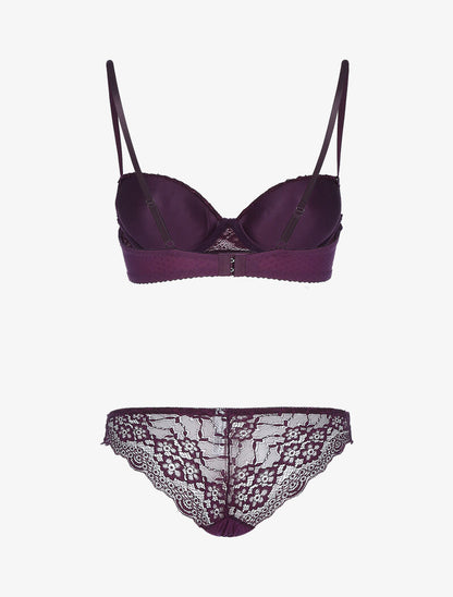 Ensemble bi matière - violet - 2