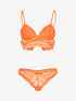 Ensemble bustier à lanières et broderies - orange - 3