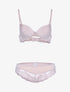 Ensemble en dentelle fleurie - taupe - 3