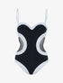 Trikini color block - noir/blanc - 1