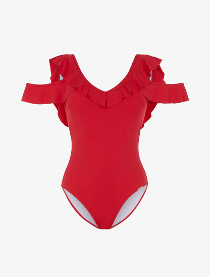 Monokini à volants - rouge - 3