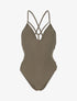 Monokini à lanières croisées - kaki - 1