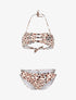 Bikini à découpes imprimé léopard - camel - 1