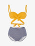 Bikini dépareillé style marinière - jaune - 1