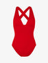 Monokini à décolleté profond - rouge - 3
