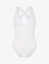 Monokini à décolleté profond - blanc - 1