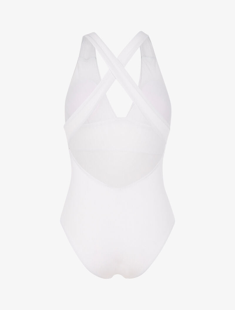 Monokini à décolleté profond - blanc - 2