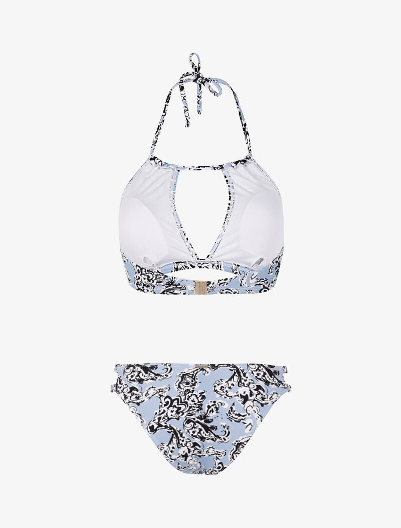 Bikini à brassière fendue - bleu charrette - 2