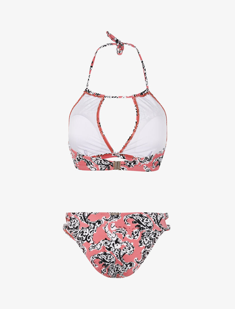 Bikini à brassière fendue - rose - 2
