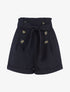 Short taille haute paper bag - noir - 3
