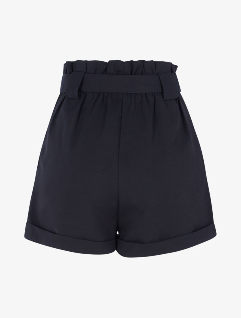 Short taille haute paper bag - noir - 2