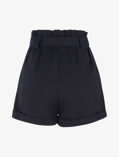 Short taille haute paper bag - noir - 2