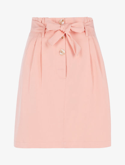 Jupe taille haute paper bag - rose - 3