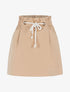 Jupe unie à cordon décoratif - beige - 1