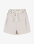 Short uni à cordon décoratif - beige - 3