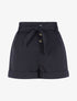 Short taille haute à ourlets - noir - 1