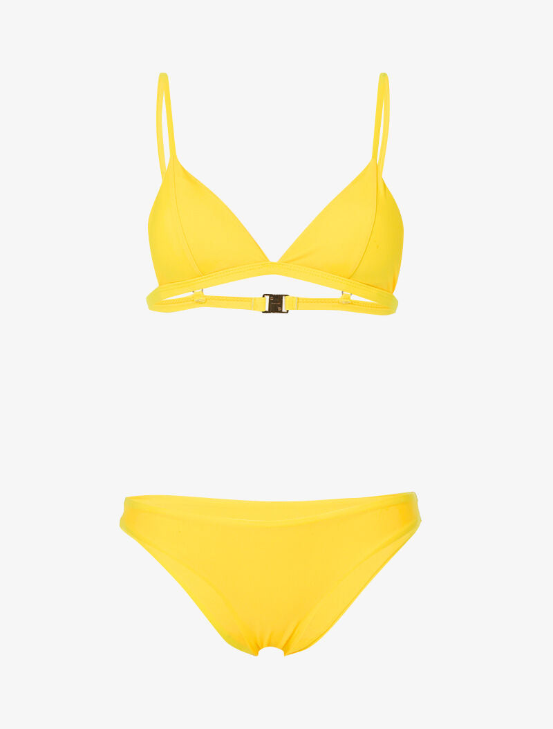 Bikini basique triangle - jaune - 3