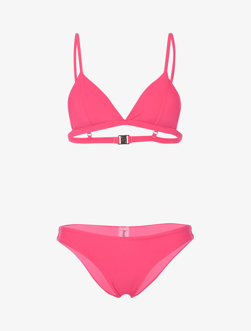 Bikini basique triangle - fushia - 1