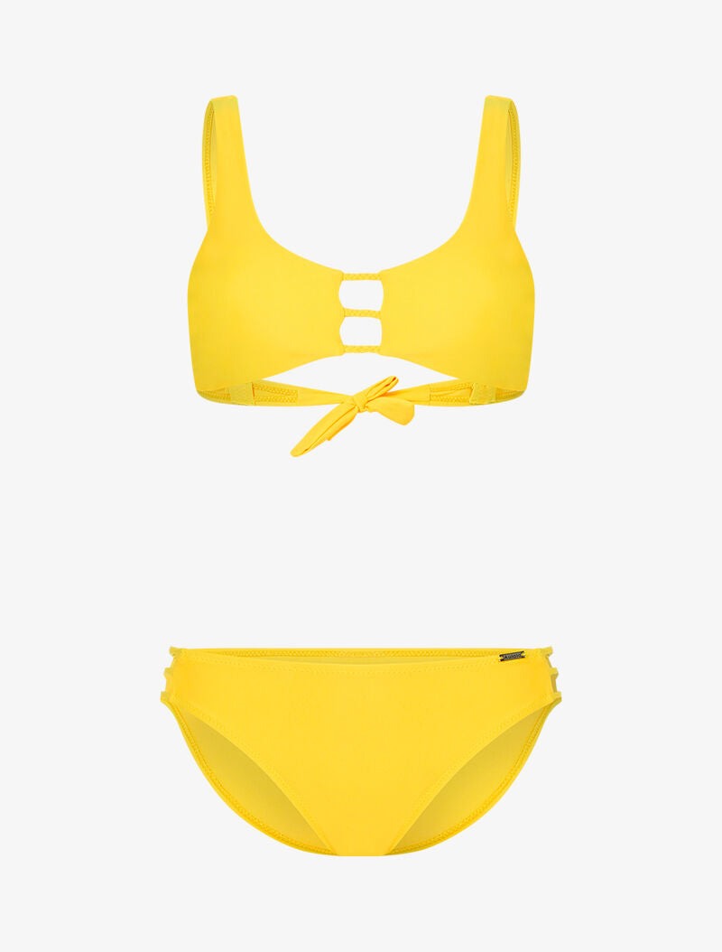 Bikini uni basique - jaune - 3