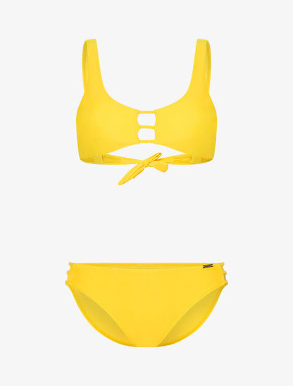 Bikini uni basique - jaune - 3