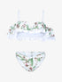 Bikini volanté imprimé jungle - blanc - 1