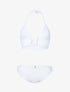 Bikini triangle côtelé à corset - blanc - 3