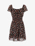 Robe patineuse fleurie - noir - 3