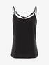 Top à encolure style cordon stylisé - noir - 1