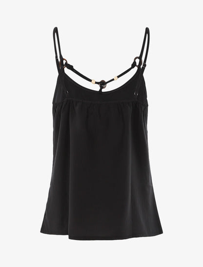 Top à encolure style cordon stylisé - noir - 2