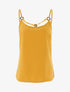 Top à encolure style cordon stylisé - jaune - 1