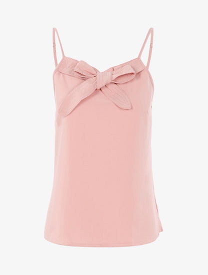 Top à encolure avec passants - rose - 1