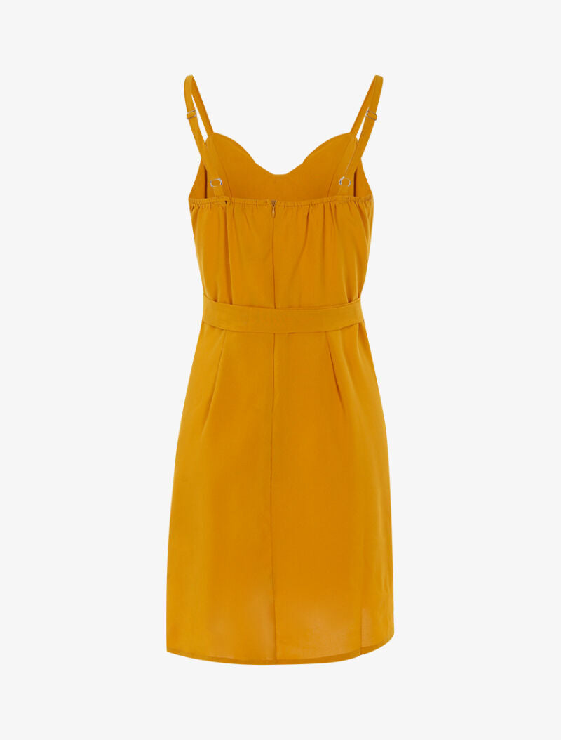Robe à boutonnière décorative - jaune - 2