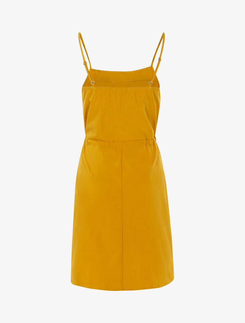 Robe à poitrine ornée de poches - jaune - 2