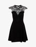 Robe patineuse à plastron dentelle - noir - 1